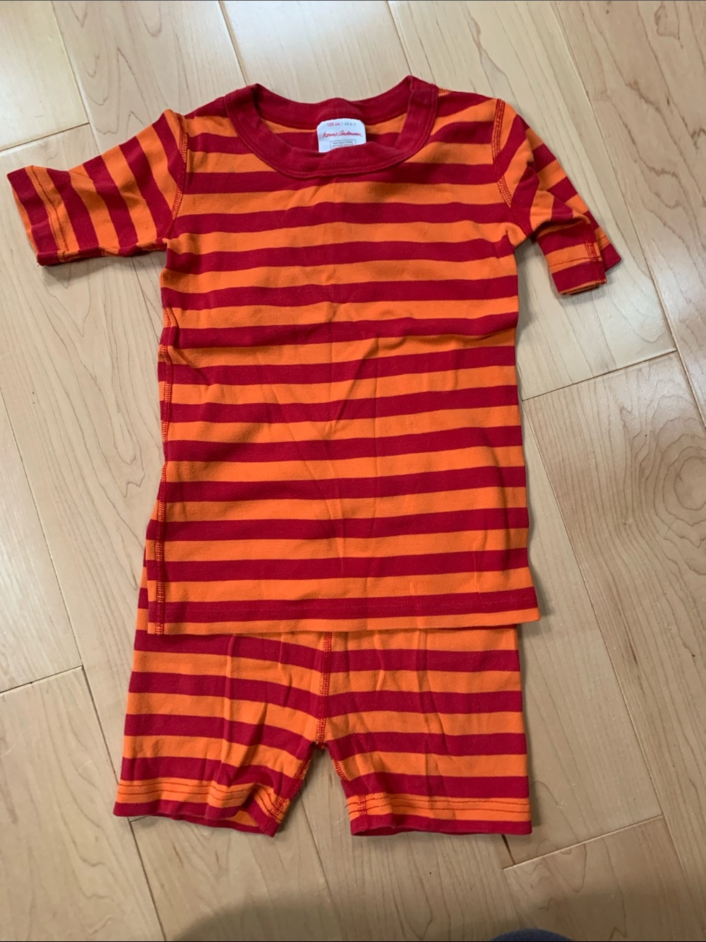 Hanna Andersson Kids Striped Organic Cotton pajamas size 120 (us size 6/7)